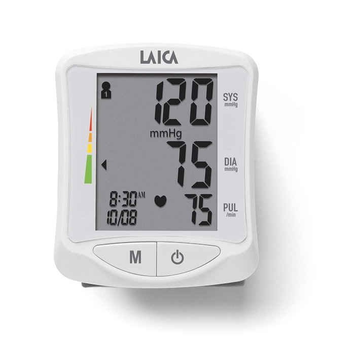 Laica Tensiómetro de Muñeca BM1006 Blanco/Gris